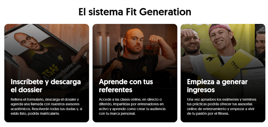 Fit Generation TSAF online