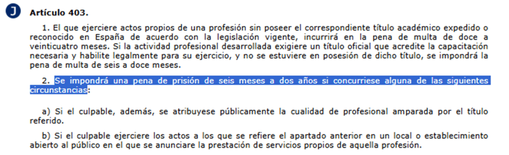 Articulos establecidos por ley
