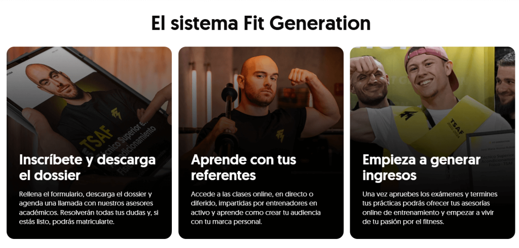 Formación online Fit Generation