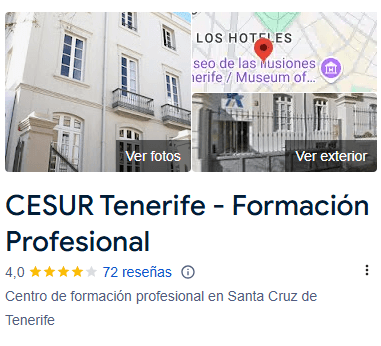 CESUR Tenerife TDS en dietetica