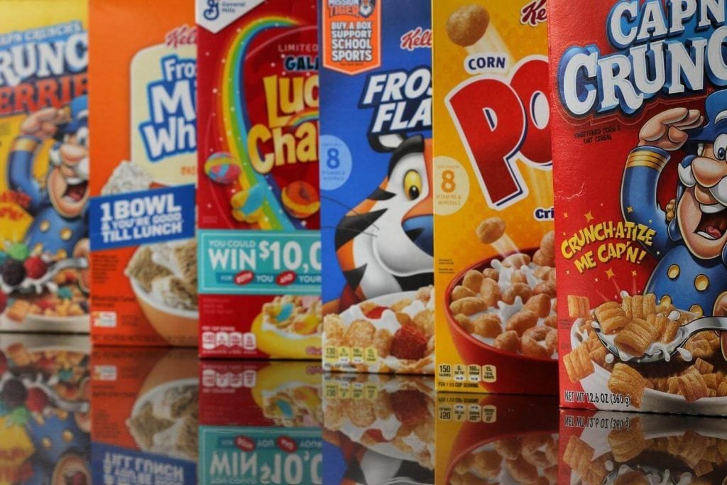 Consumo de cereales azucarados