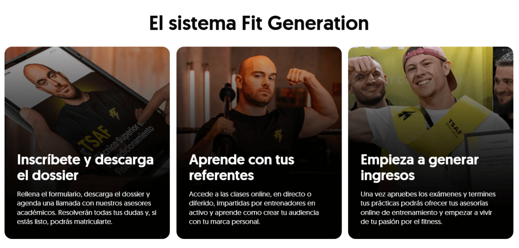 TSAF online en Fit Generation 