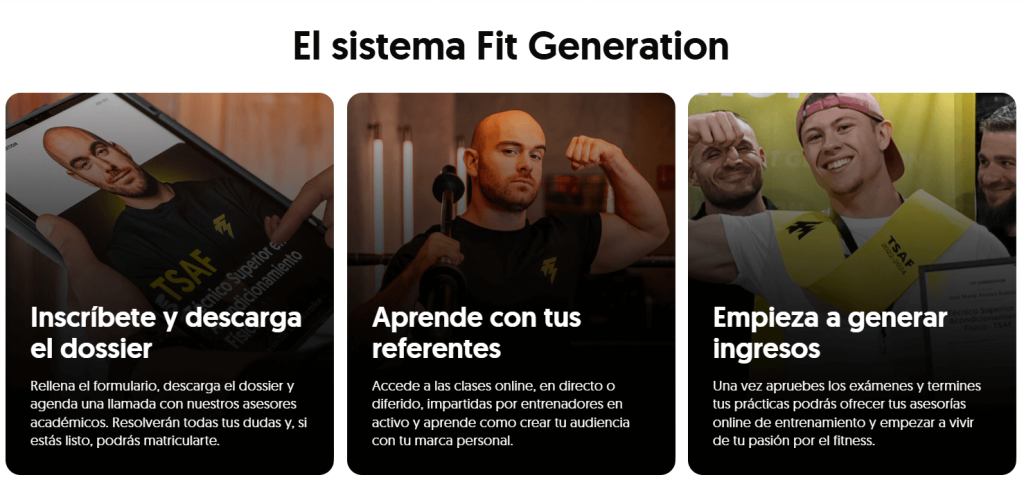 Estudiar TSAF en Fit Generation