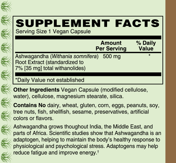 Dosis suplemento de ashwagandha