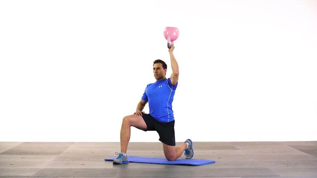 Press con Kettlebell invertida