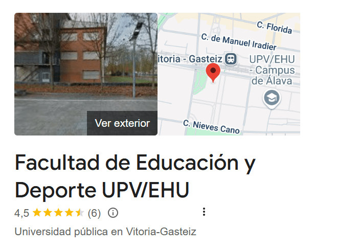 ¿Dónde estudiar CAFYD en Vitoria-Gasteiz? 3 Universidad del País Vasco