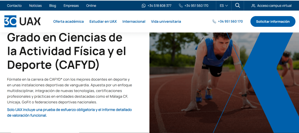 ¿Dónde estudiar CAFYD en Málaga? 5 Universidad Alfonso X el Sabio