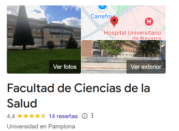 ¿Dónde estudiar CAFYD en Navarra? 3 Facultad de Ciencias de la Salud