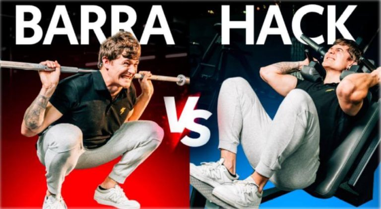 Sentadilla con barra vs. sentadilla hack