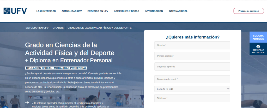 Página oficial de UFV 