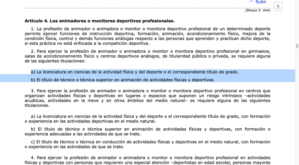 Artículo animadores deportivos profesionales