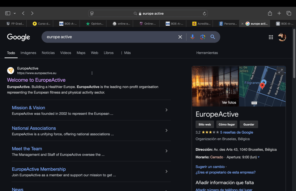Los EQF de Europe Active