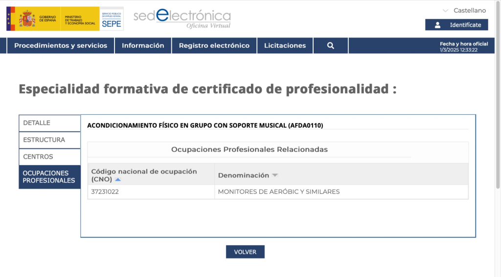Todas las Carreras y Formaciones Oficiales relacionadas con el Deporte en España 7 Certificado de Profesionalidad