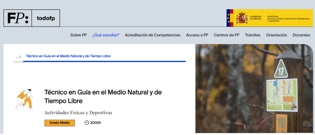 Todas las Carreras y Formaciones Oficiales relacionadas con el Deporte en España 17 Web oficial Ministerio de Educación