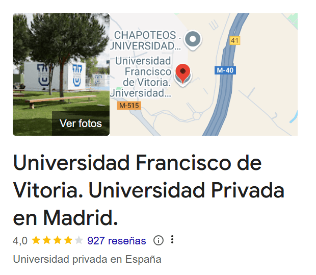  Universidad Francisco de Vitoria