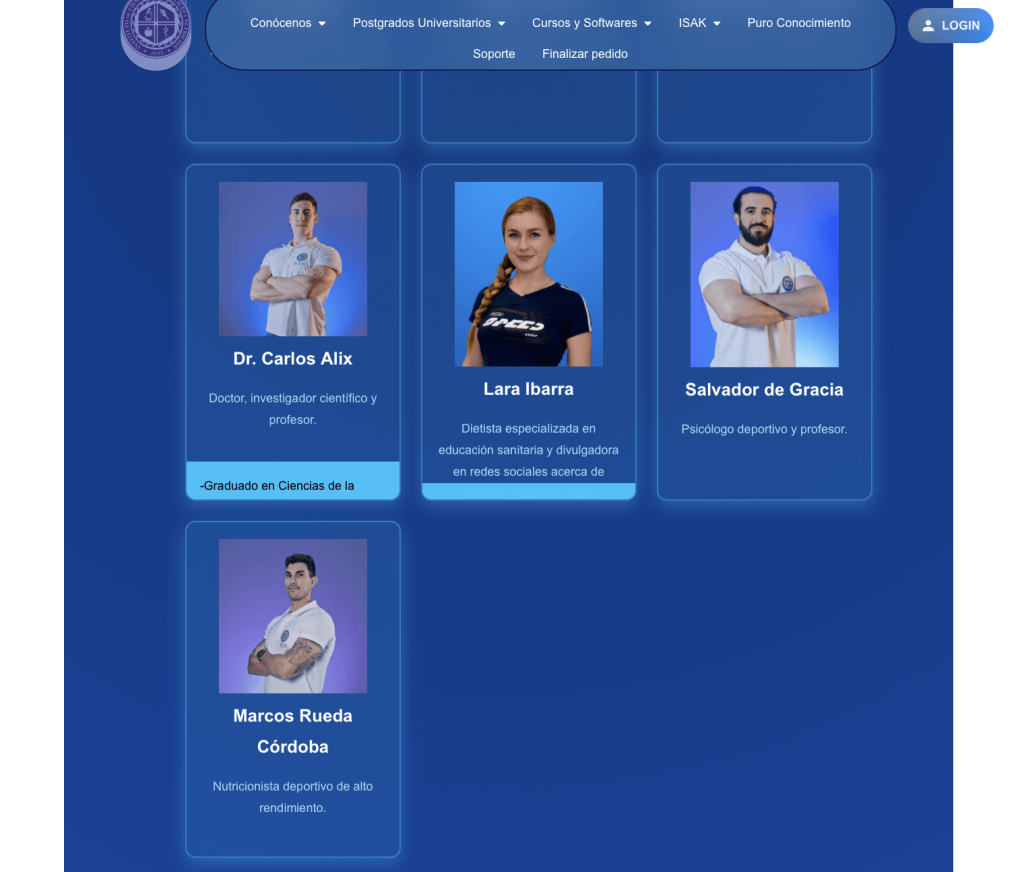 Profesores Suplementación Deportiva de ICEN