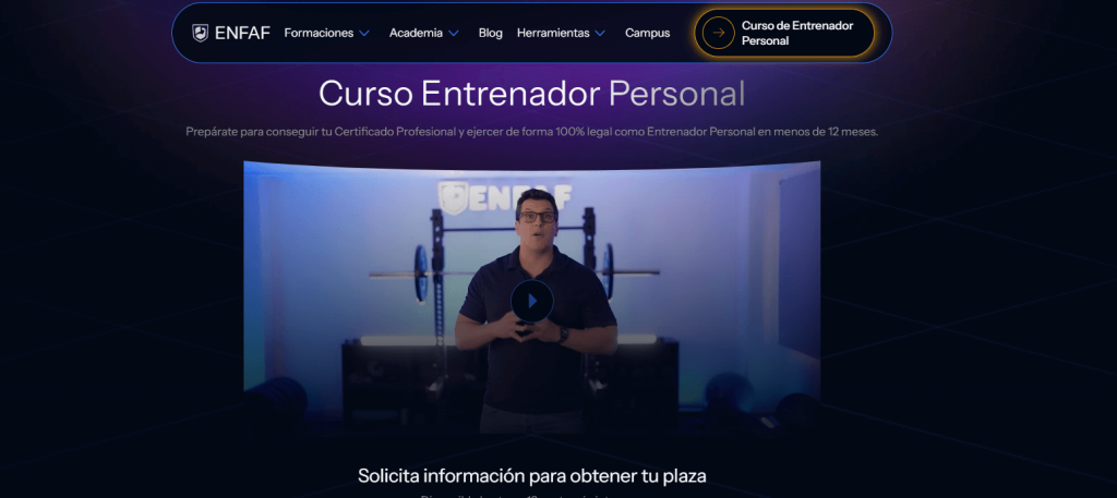 Curso de entrenador personal ENFAF