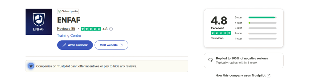ENFAF perfil en Trustpilot