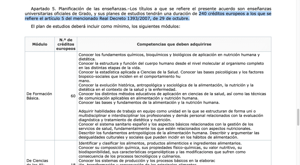 Apartado planificación de enseñanzas