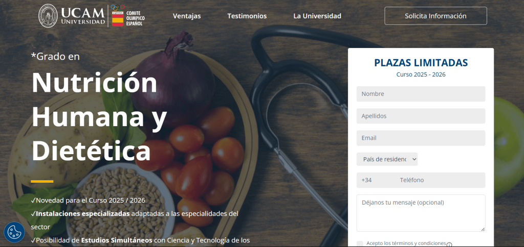 ¿Dónde estudiar la Carrera de Nutrición en Alcalá de Henares? 7 UCAM Madrid España