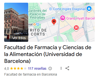 Universidad de Barcelona Facultad Farmacia