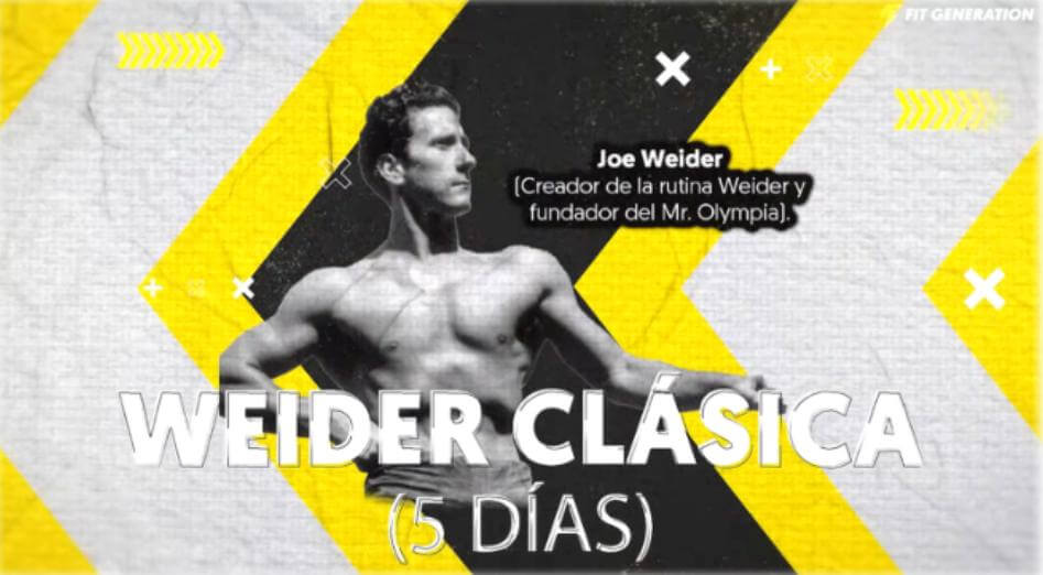 Ranking rutinas para ganar músculo (de peor a mejor) 41 Rutina Weider clásica