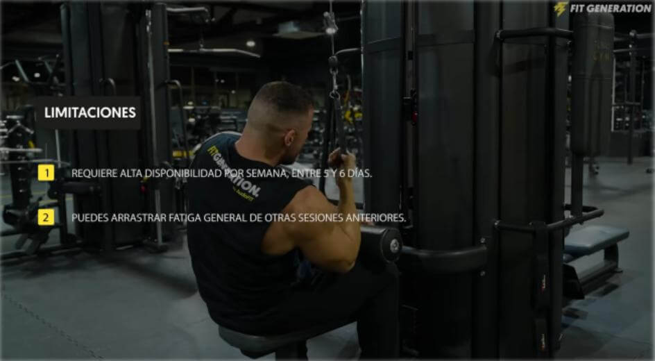 Ranking rutinas para ganar músculo (de peor a mejor) 59 Limitaciones rutina push pull legs seis días