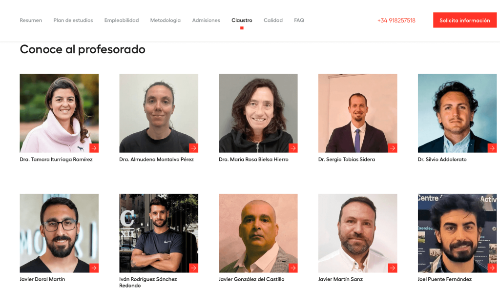 Profesores CAFYD de la Universidad Europea