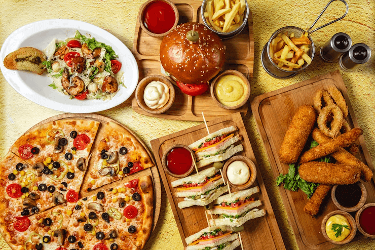 Alimentación con alimentos poco saludables