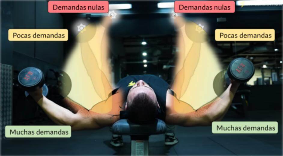 Demandas aperturas con mancuernas