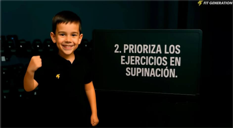 Priorizar ejercicios en supinación