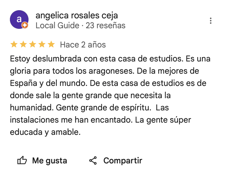 Reseñas que elogian Angelica