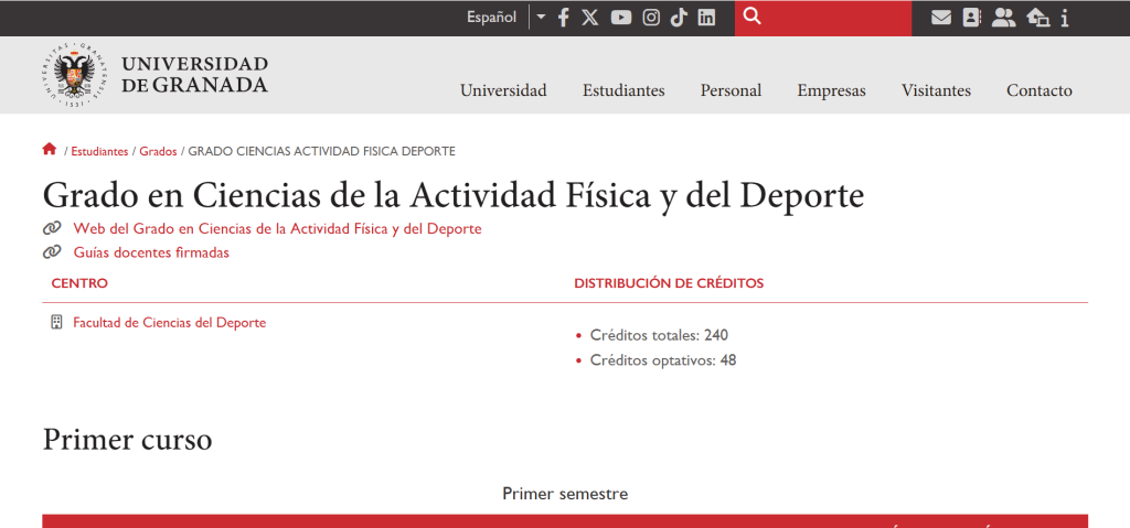 Universidad de Granada en España