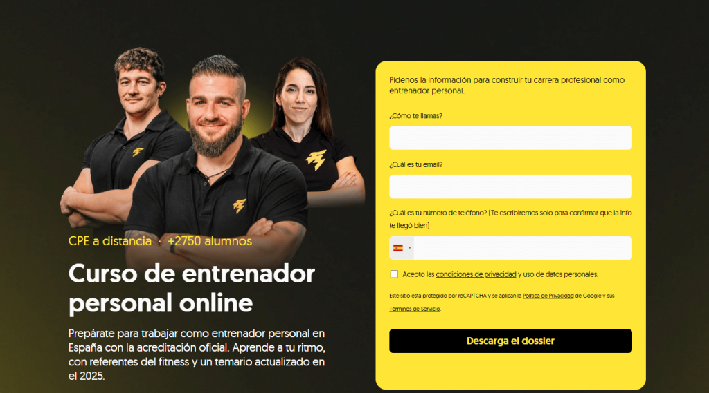 Curso entrenador personal Fit Generation