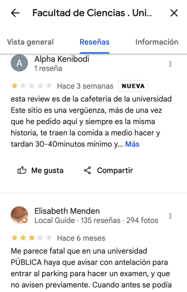 Reseñas negativas de caferetia