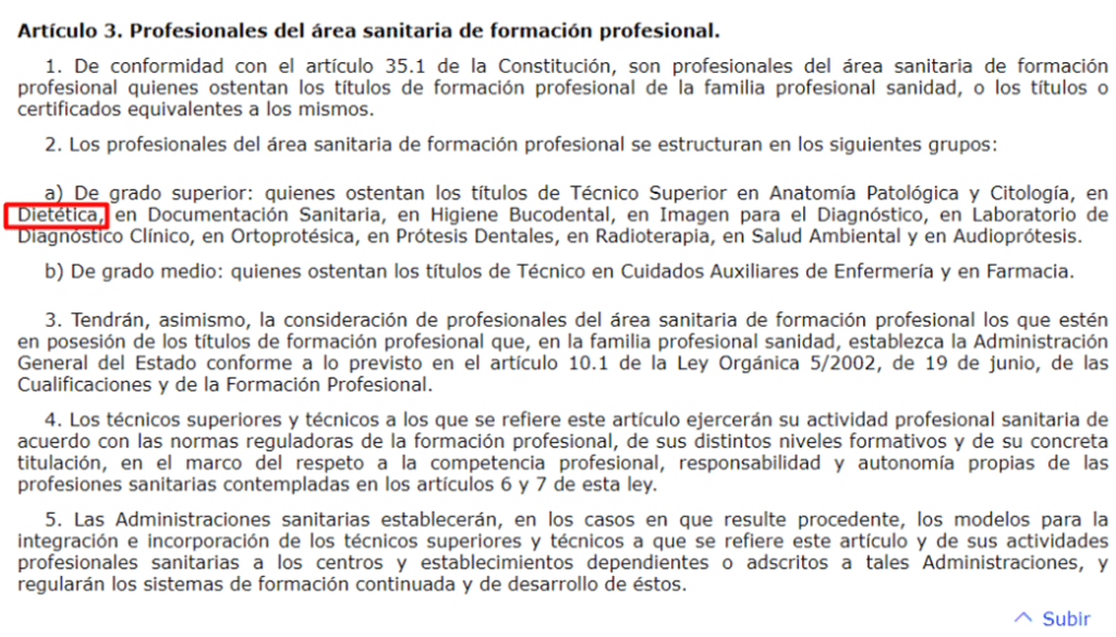 Ley de Ordenación Profesiones Sanitarias