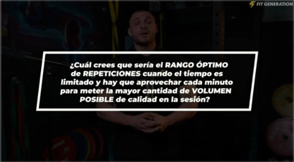 Repeticiones como rango optimo