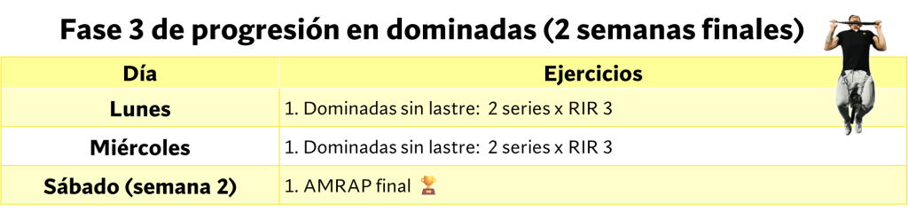 Semanas finales progresión en dominadas