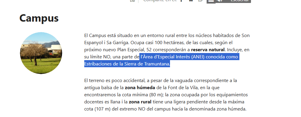 Campus universidad de las Islas Baleares 
