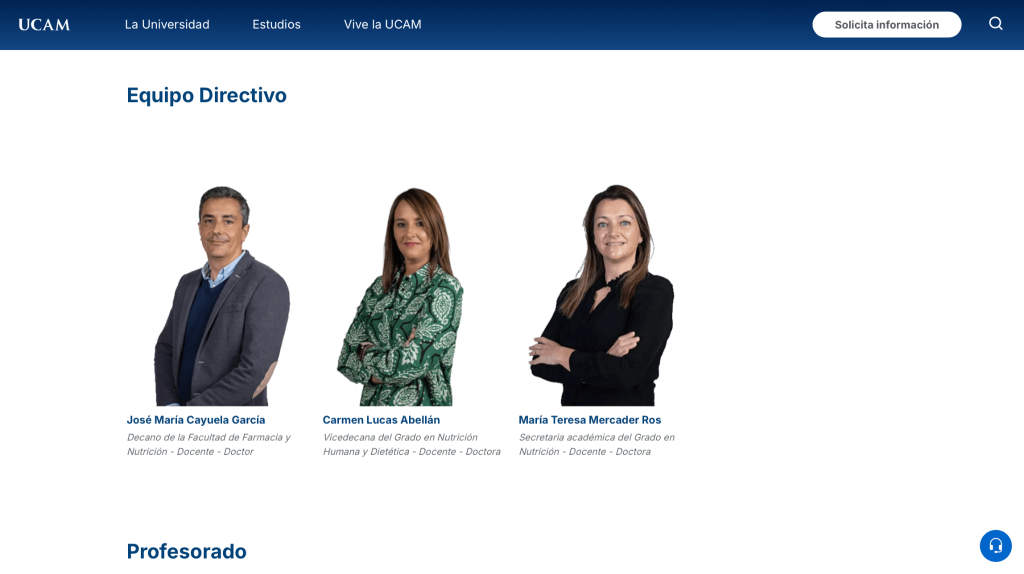 Profesores del NHYD de la UCAM