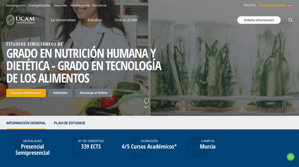 Estudios simultaneos en UCAM