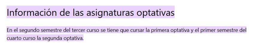 Asignaturas optativas UIB