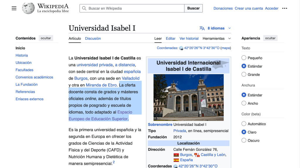 Universidad Isabel en España