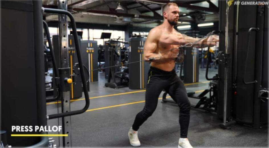 Press Pallof o chop lifts