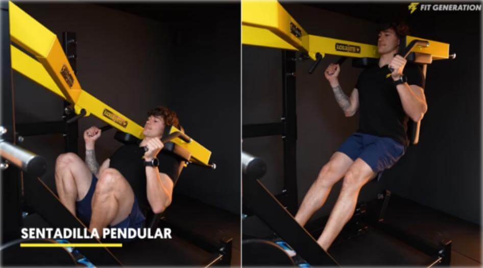 Ejercicio de sentadilla pendular