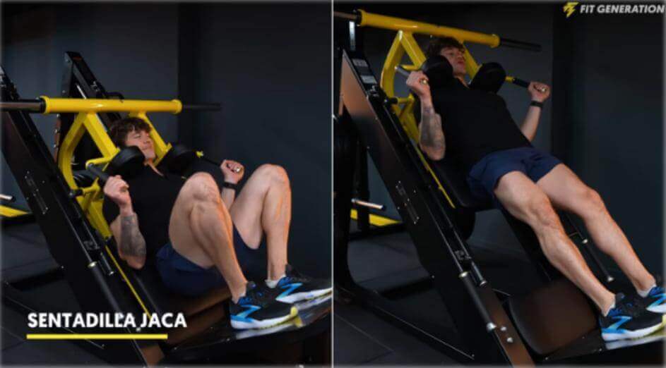 Ejecución de sentadilla jaca