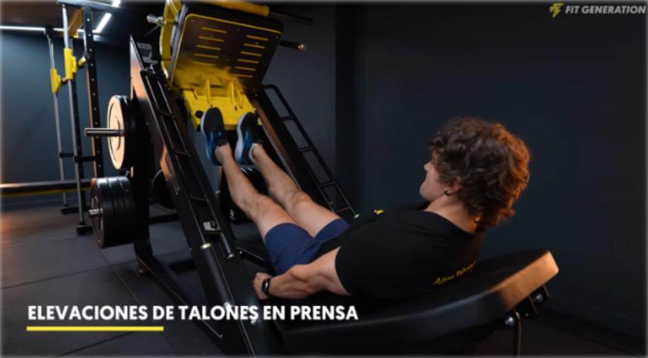 Elevaciones de talones en prensa