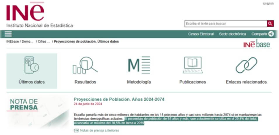 Cómo mantener la masa muscular en la vejez 5 Web Instituto Nacional de Estadística