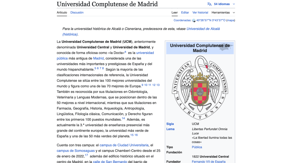 Universidad Complutense de Madrid