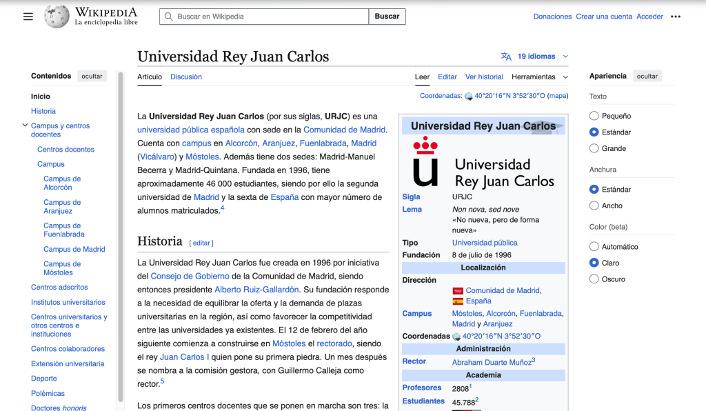 Opinión CAFYD de Universidad Rey Juan Carlos (URJC) 1 Universidad Rey Juan Carlos wikipedia
